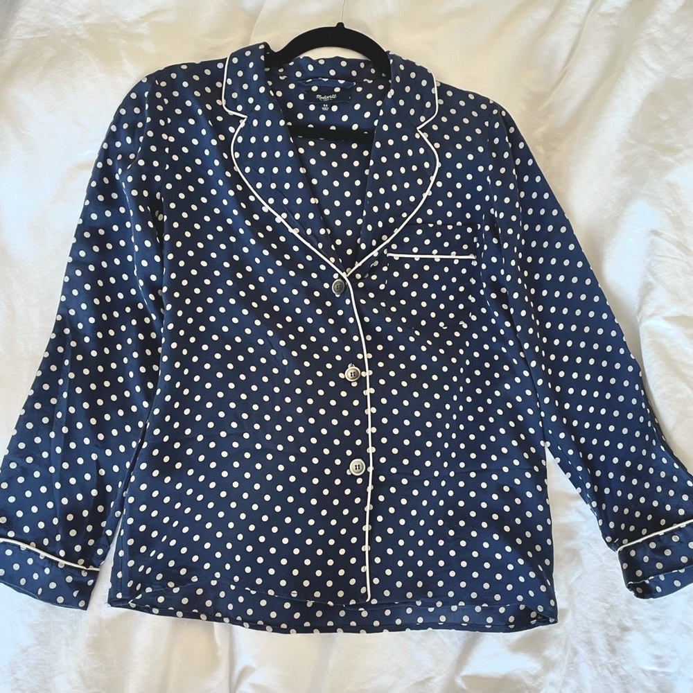 Madewell silk pajama sleep top